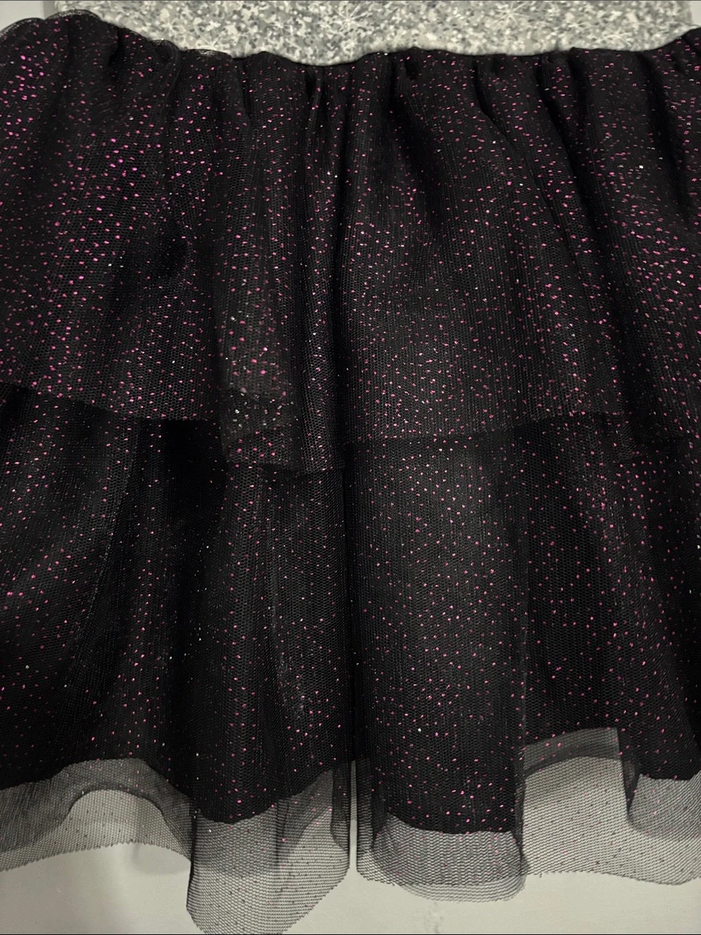 L.O.L. Surprise! Black Sparkle Tulle Hooded Costume Dress with Pink Hood